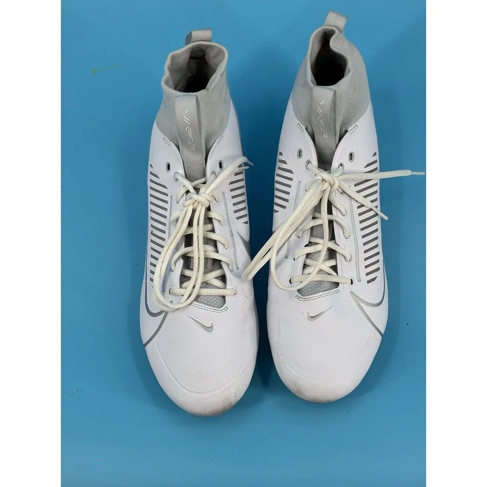 Nike Vapor Edge Pro 360 2 Football Cleats Men 14 White Silver DA5456-100 Must C!